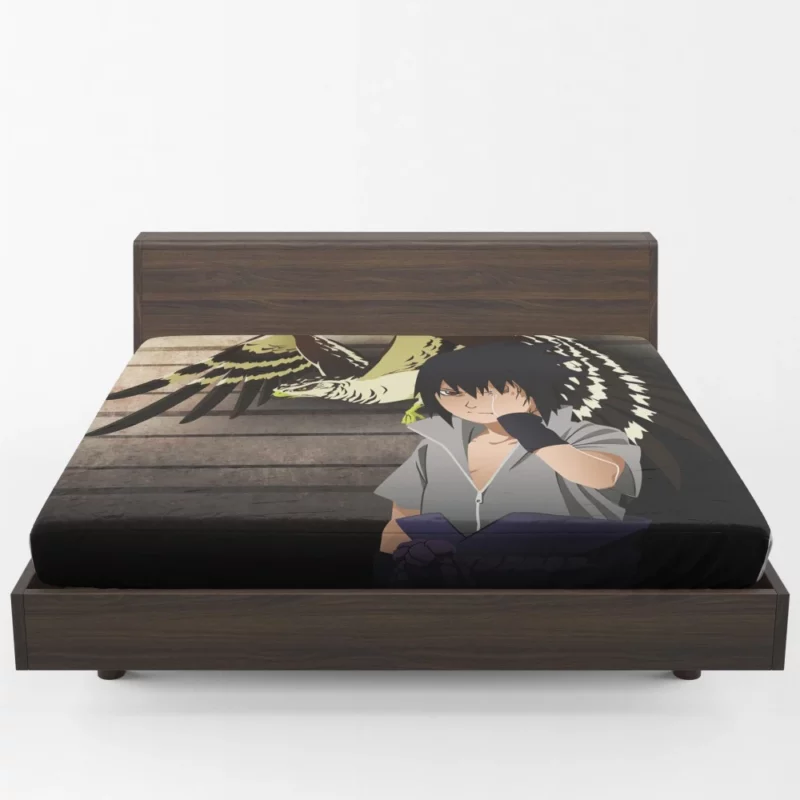 Sasuke Uchiha Shinobi Journey Anime Fitted Sheet 1