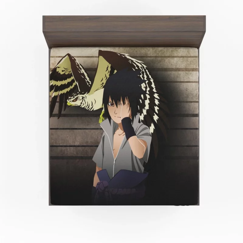 Sasuke Uchiha Shinobi Journey Anime Fitted Sheet