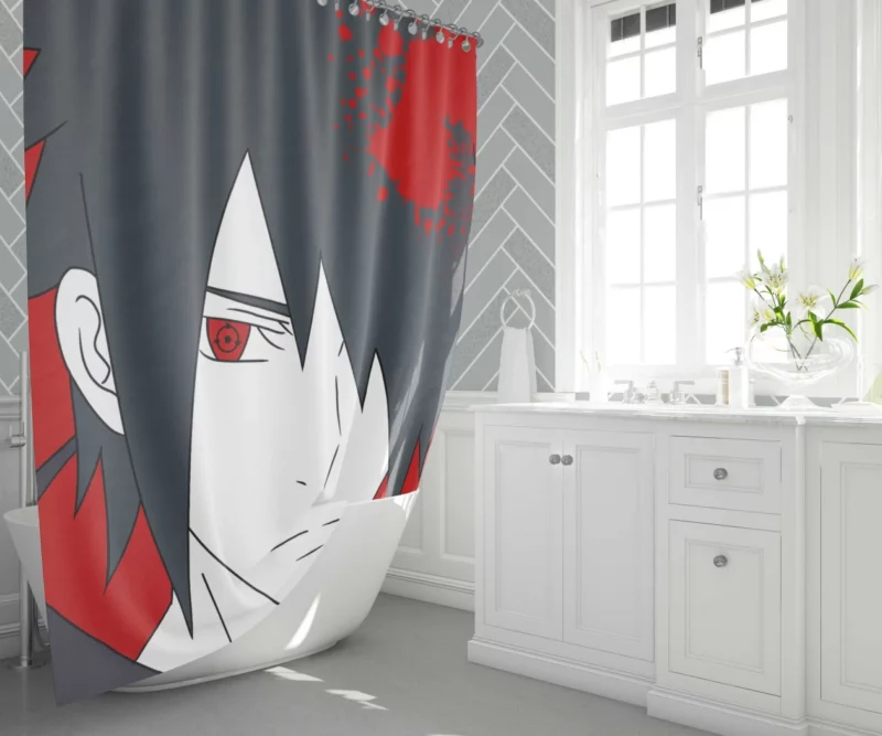 Sasuke Vengeance Uchiha Destiny Anime Shower Curtain 1