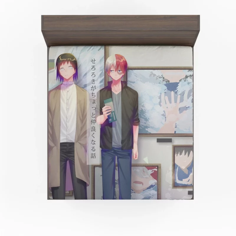 Sero and Todoroki Uniting Forces Anime Fitted Sheet