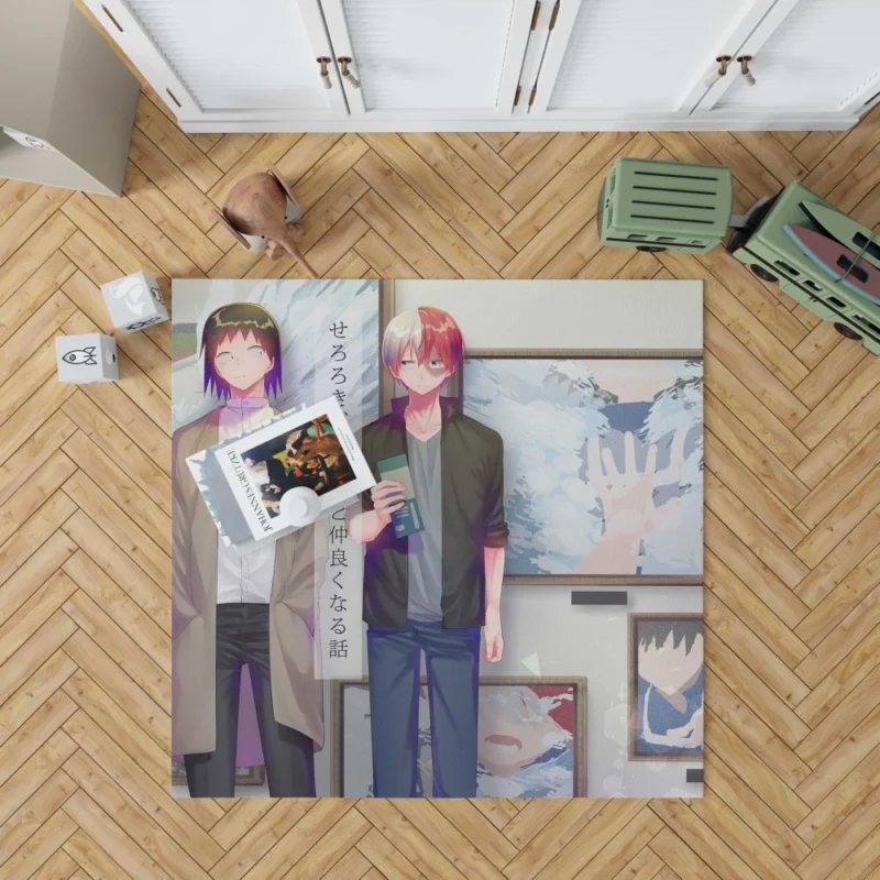 Sero and Todoroki Uniting Forces Anime Rug