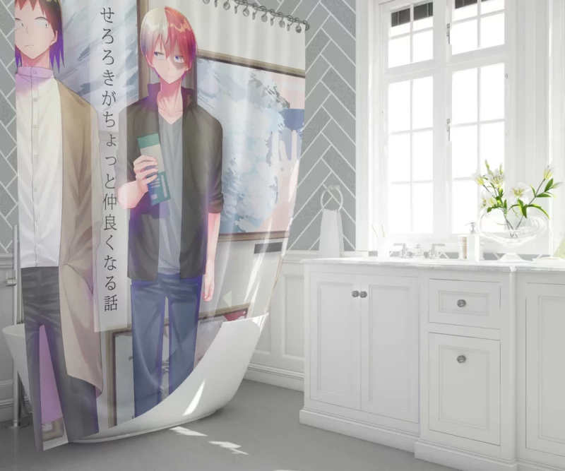 Sero and Todoroki Uniting Forces Anime Shower Curtain 1