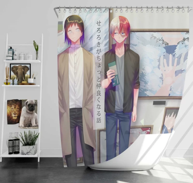 Sero and Todoroki Uniting Forces Anime Shower Curtain