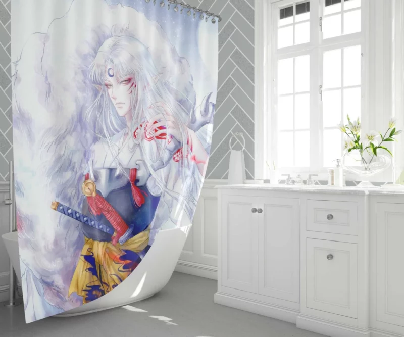 Sessh?maru InuYasha Noble Brother Anime Shower Curtain 1