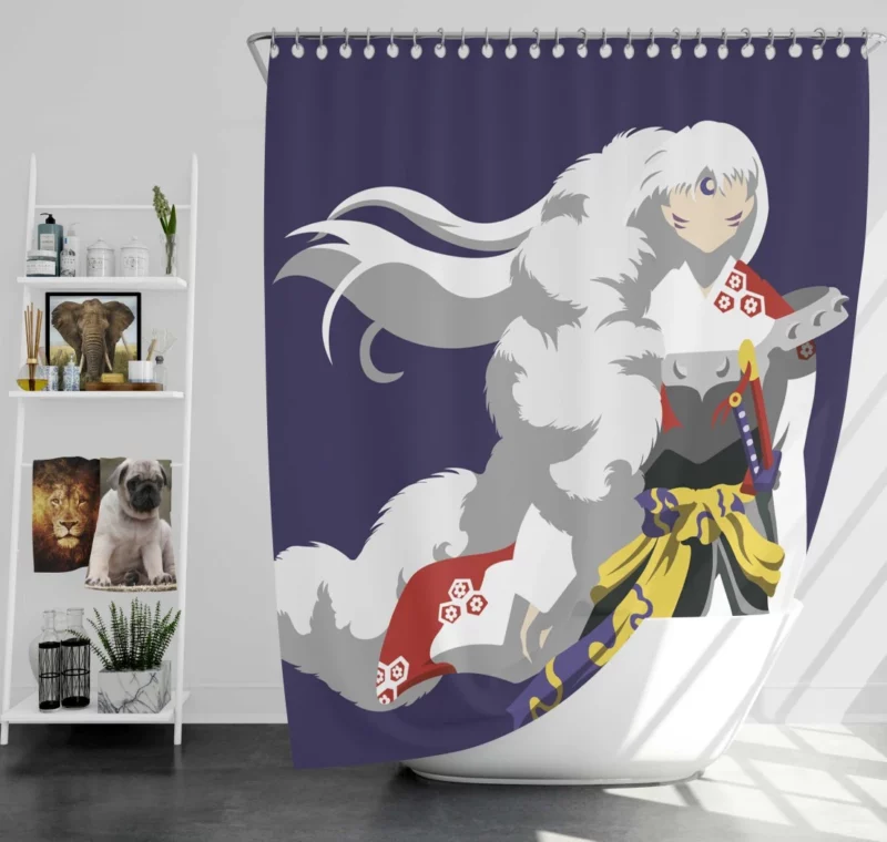 Sessh?maru InuYasha Powerful Rival Anime Shower Curtain