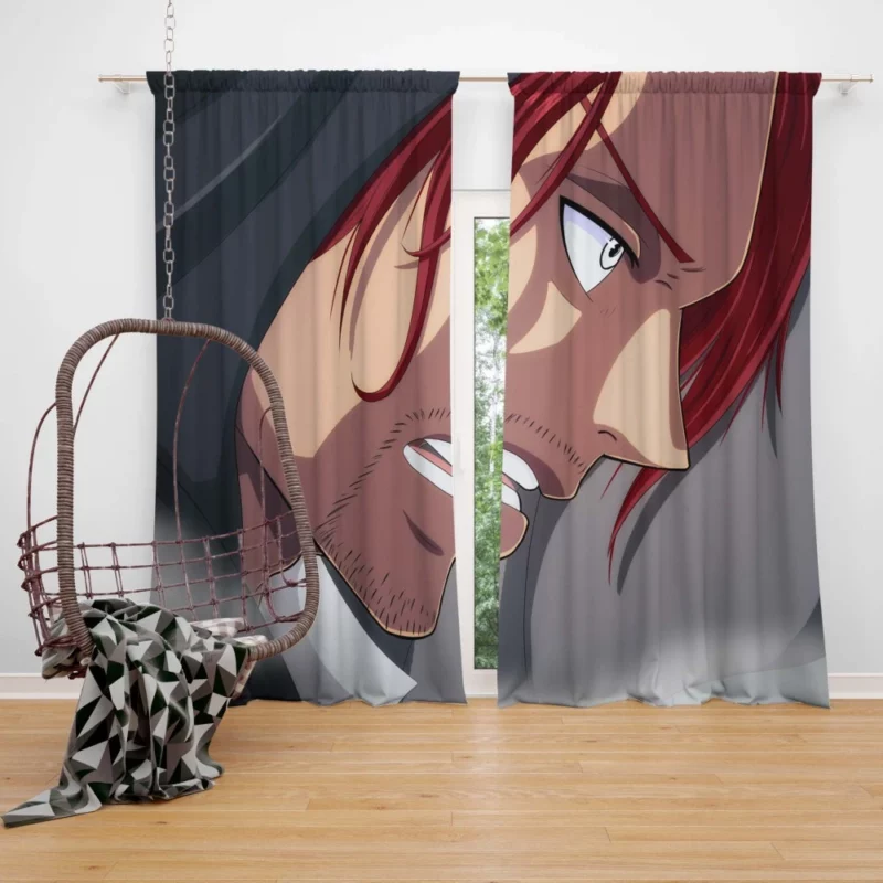 Shanks Captain of the Red-Haired Pirates Anime Curtain