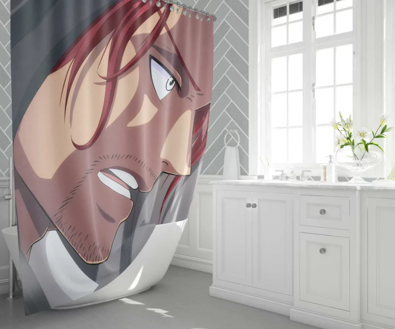 Shanks Captain of the Red-Haired Pirates Anime Shower Curtain 1