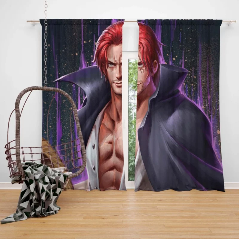 Shanks Red-Haired Pirate Captain Anime Curtain