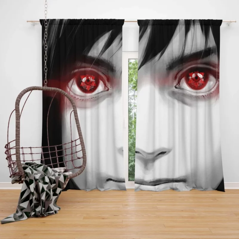 Sharingan Unleashed Sasuke Power Anime Curtain