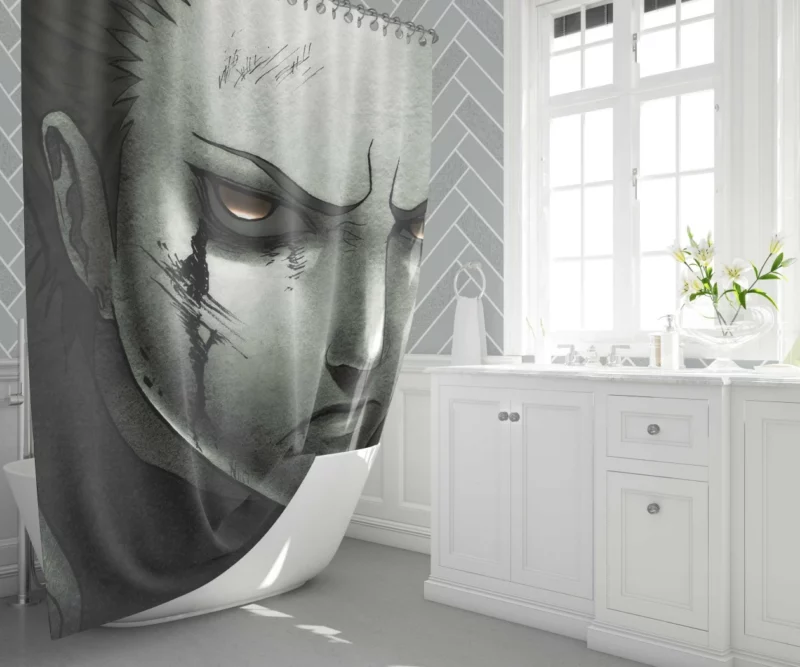 Shikamaru Cloud-Watching Shinobi Anime Shower Curtain 1