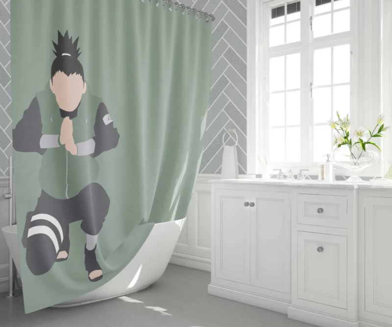 Shikamaru Nara Shadow Manipulator Anime Shower Curtain 1