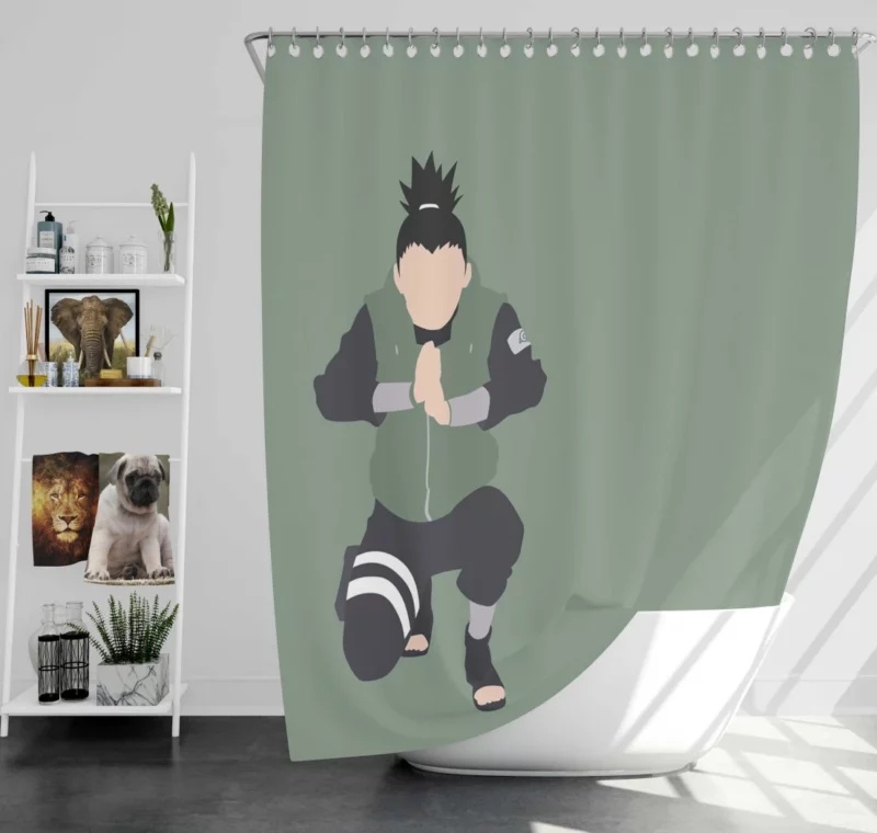 Shikamaru Nara Shadow Manipulator Anime Shower Curtain