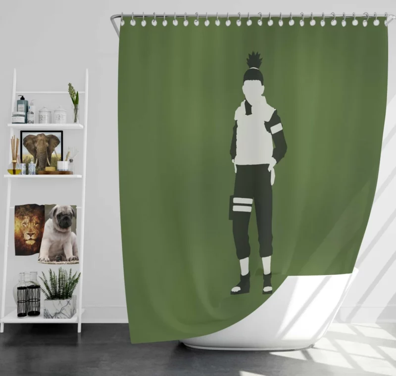 Shikamaru Nara Shinobi Journey Anime Shower Curtain