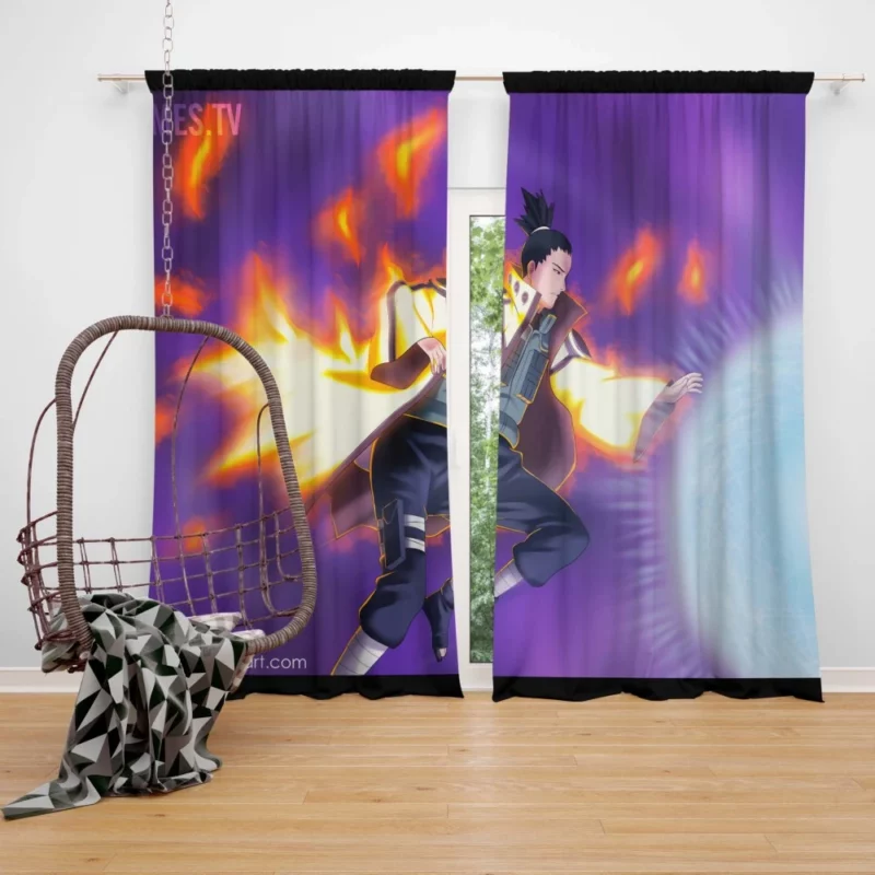 Shikamaru Nara Tactical Genius Anime Curtain