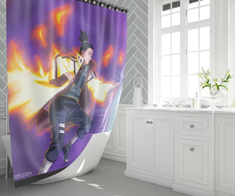 Shikamaru Nara Tactical Genius Anime Shower Curtain 1