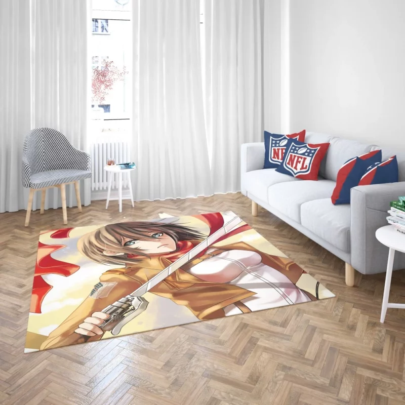 Shingeki No Kyojin Mikasa Ackerman Anime Rug 2