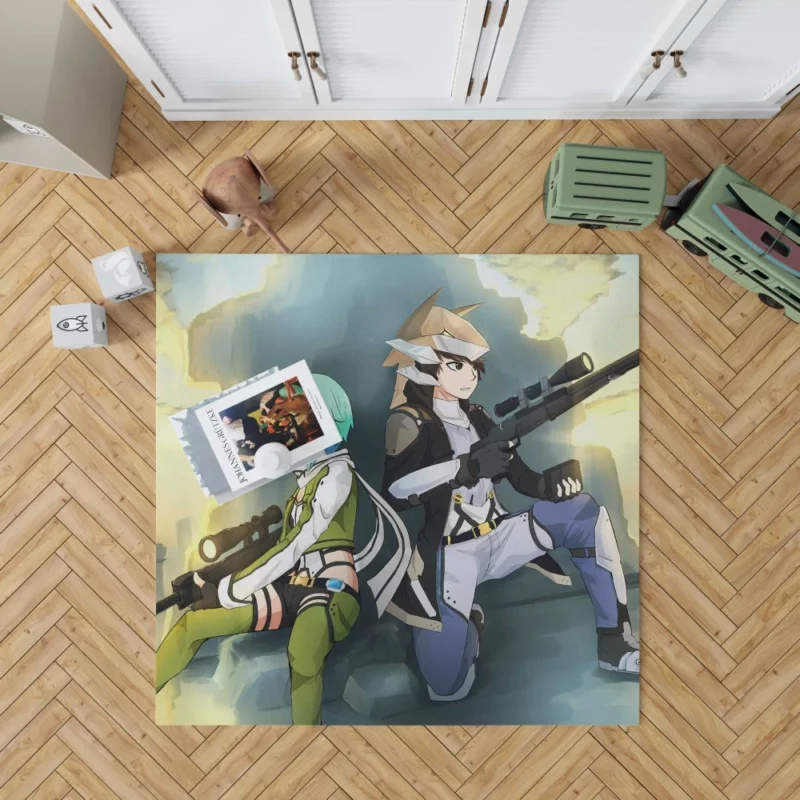 Shino Asada Gun Gale Hero Anime Rug