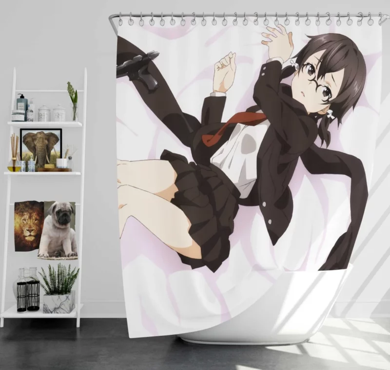 Shino Asada Sinon Digital Warrior Anime Shower Curtain