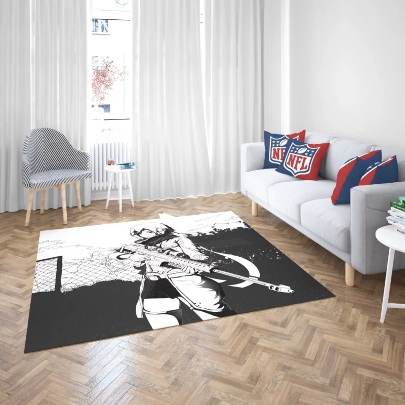 Shino Asada Sinon Monochrome Beauty Anime Rug 2