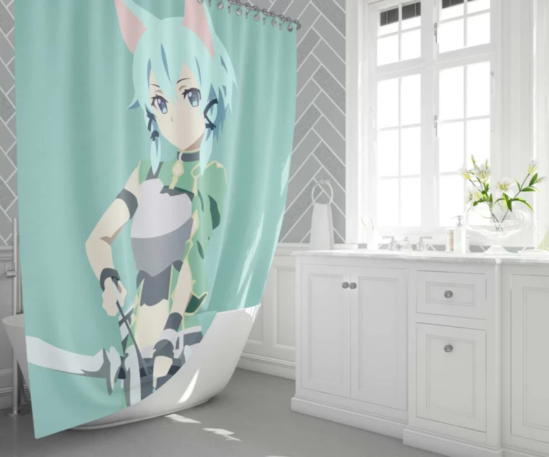 Shino Asada Sinon Tale Anime Shower Curtain 1