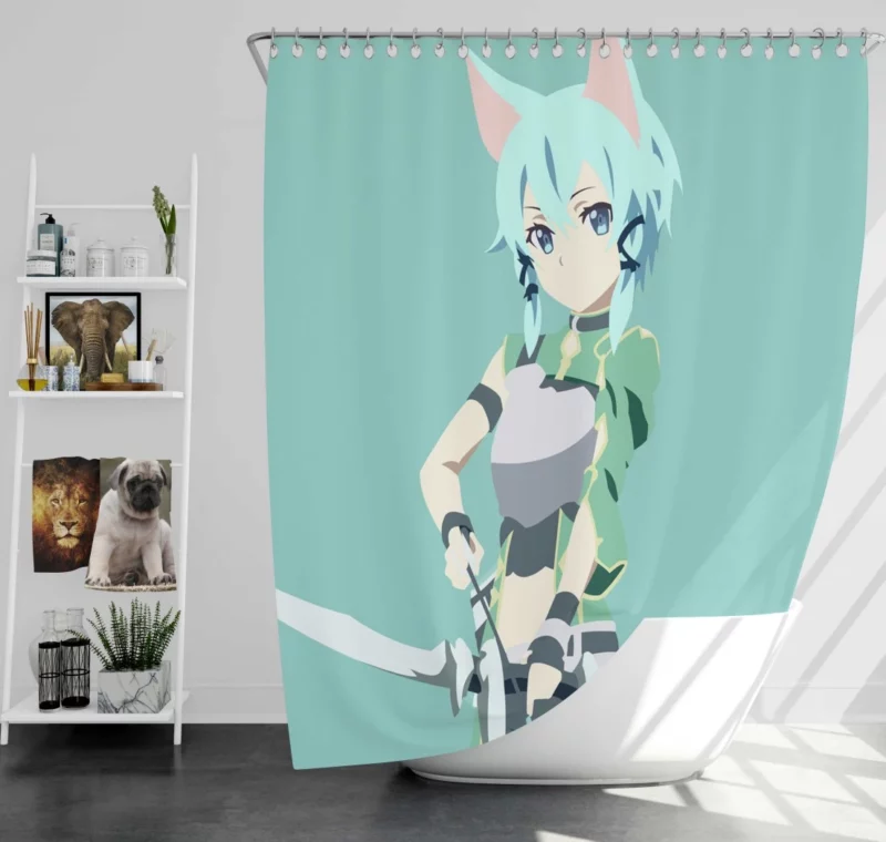 Shino Asada Sinon Tale Anime Shower Curtain