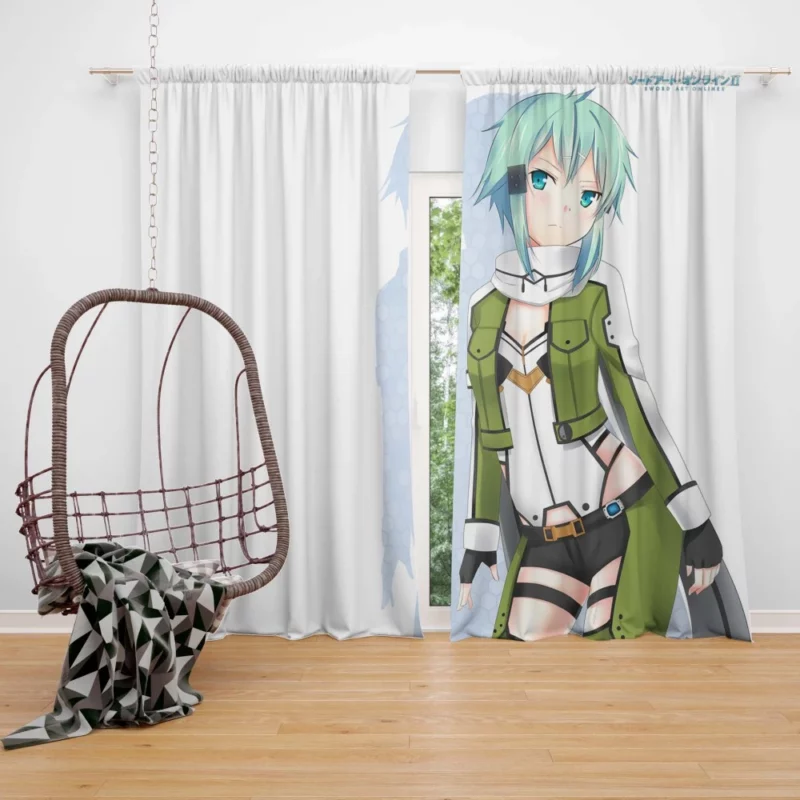 Shino Asada Sinon Unstoppable Sniper Anime Curtain