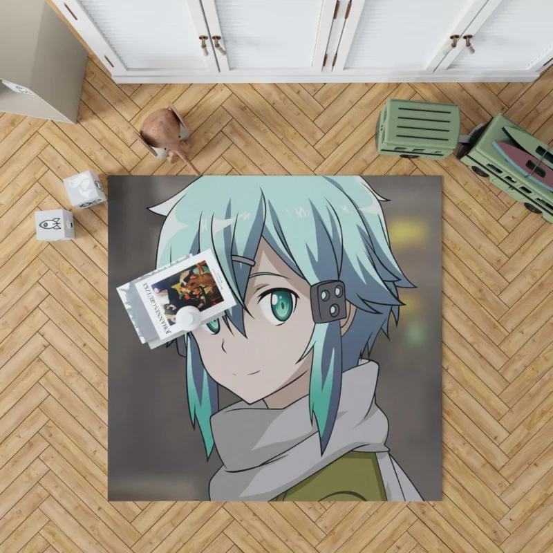 Shino Asada Sinon Unyielding Determination Anime Rug