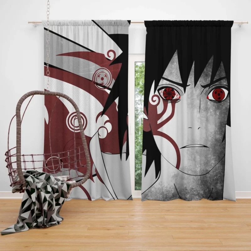 Shinobi Alliance Sasuke Role Anime Curtain