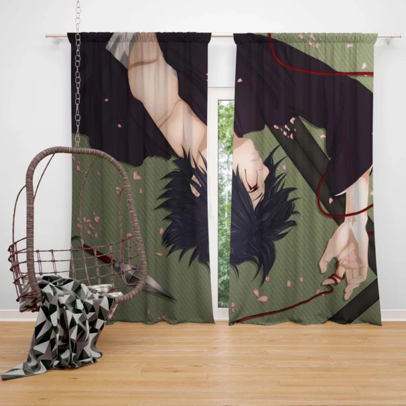 Shinobi Destiny Sasuke Tale Anime Curtain