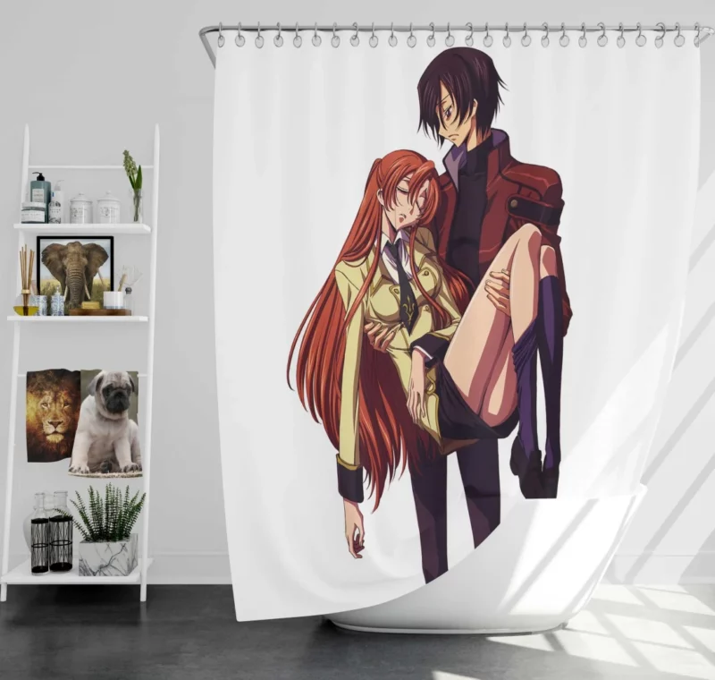 Shirley & Lelouch Destiny Anime Shower Curtain