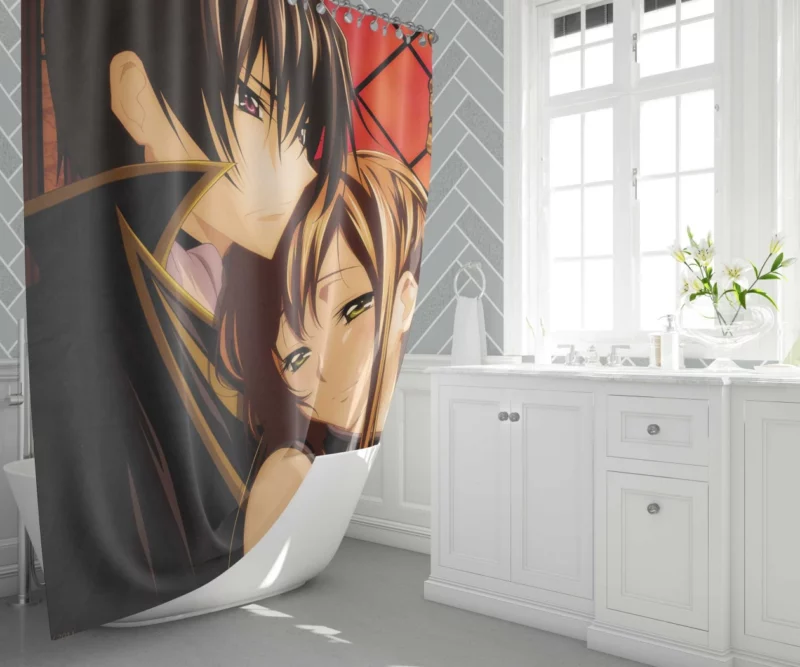 Shirley & Lelouch Tale Anime Shower Curtain 1