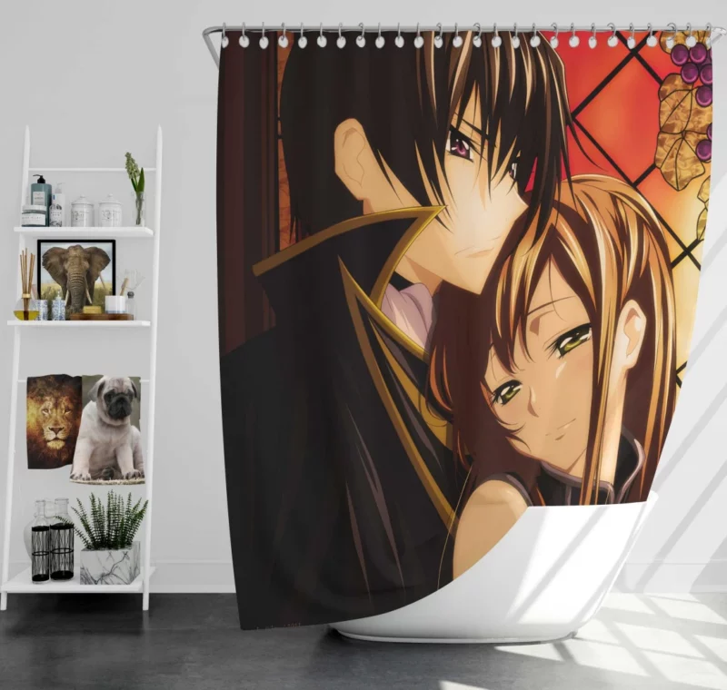 Shirley & Lelouch Tale Anime Shower Curtain