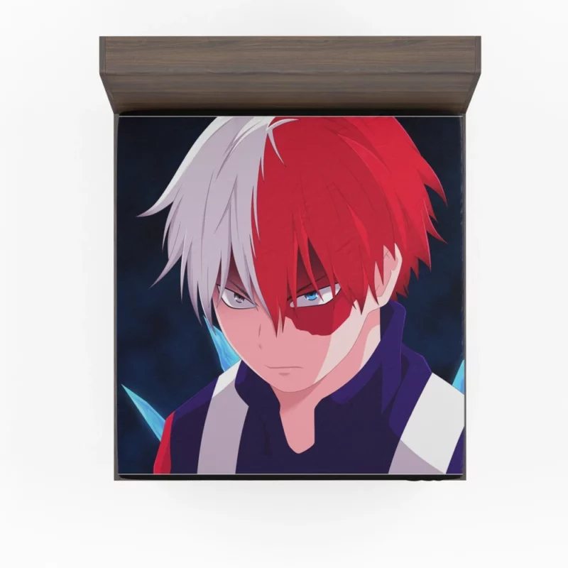 Shoto Todoroki Dual Flames Anime Fitted Sheet