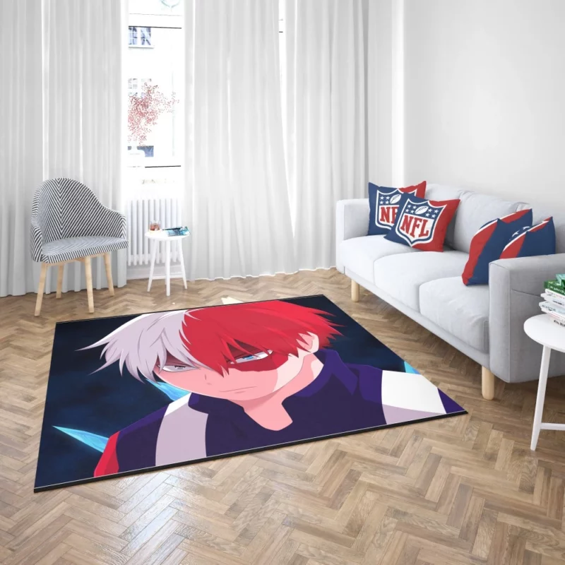 Shoto Todoroki Dual Flames Anime Rug 2