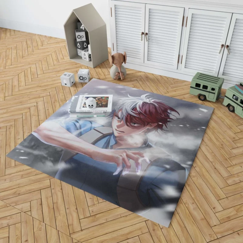 Shoto Todoroki Dual Quirk Hero Anime Rug 1