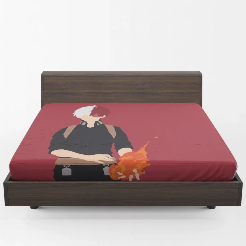 Shoto Todoroki Fire & Ice Anime Fitted Sheet 1