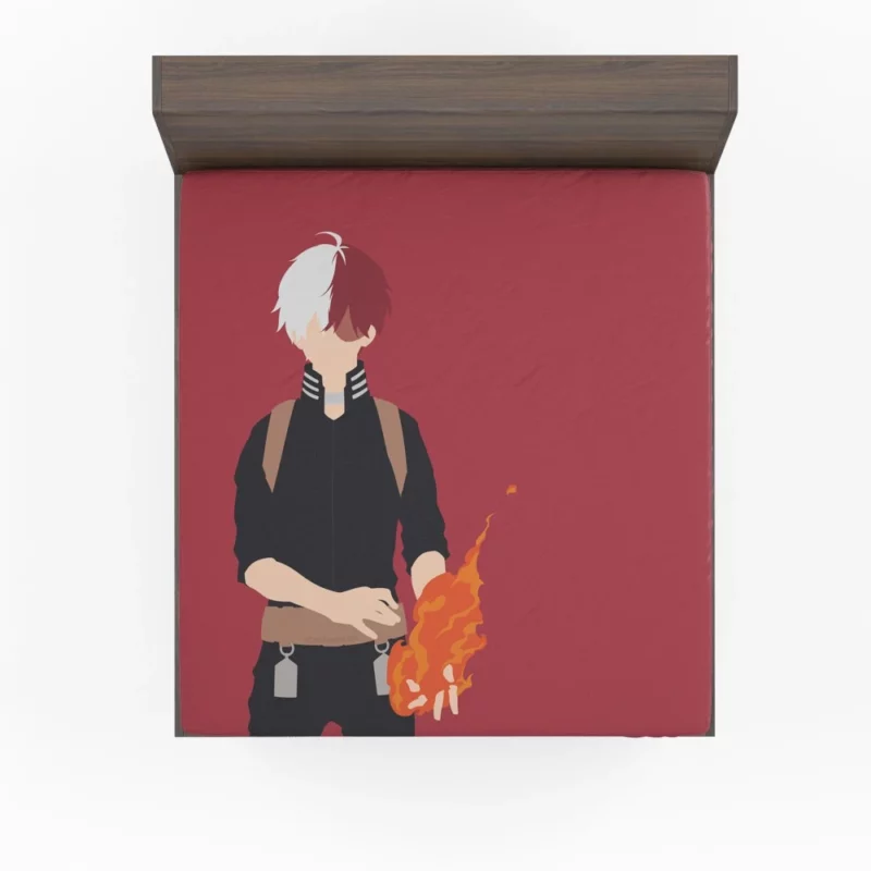 Shoto Todoroki Fire & Ice Anime Fitted Sheet