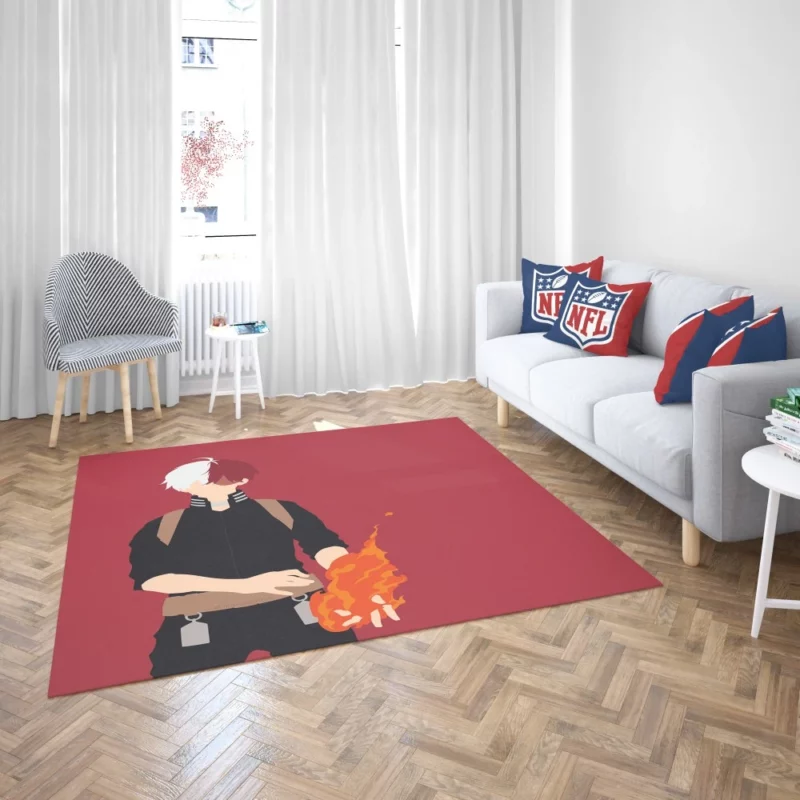 Shoto Todoroki Fire & Ice Anime Rug 2