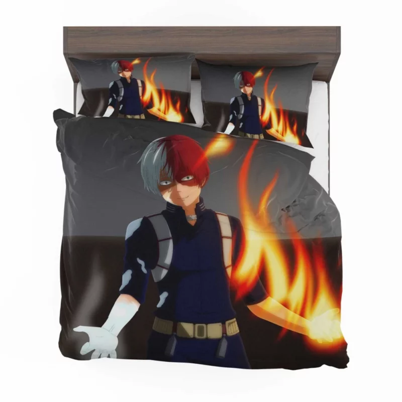 Shoto Todoroki Flames Unleashed Anime Bedding Set 1