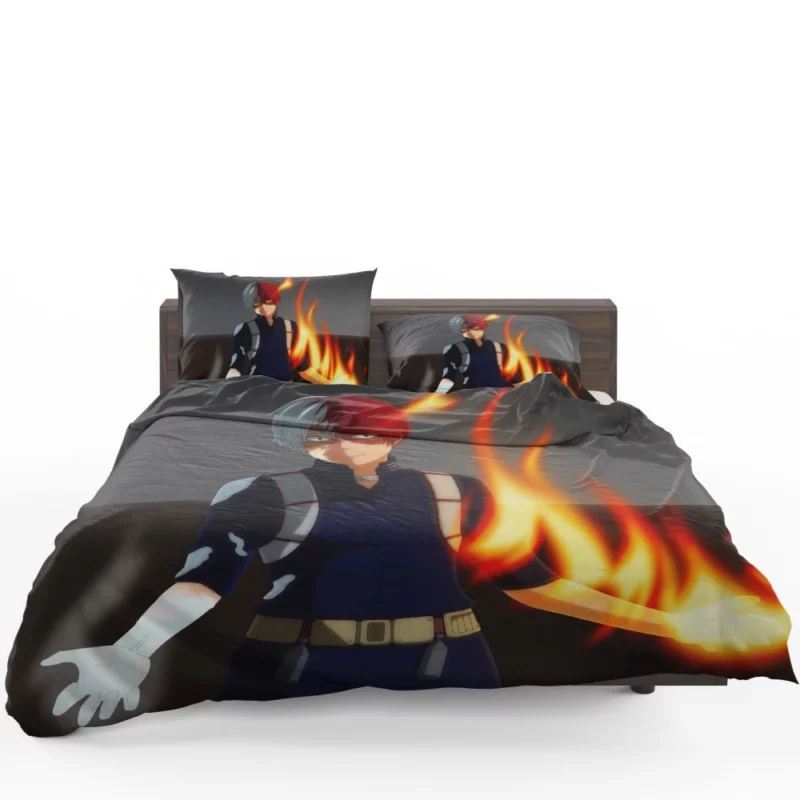 Shoto Todoroki Flames Unleashed Anime Bedding Set