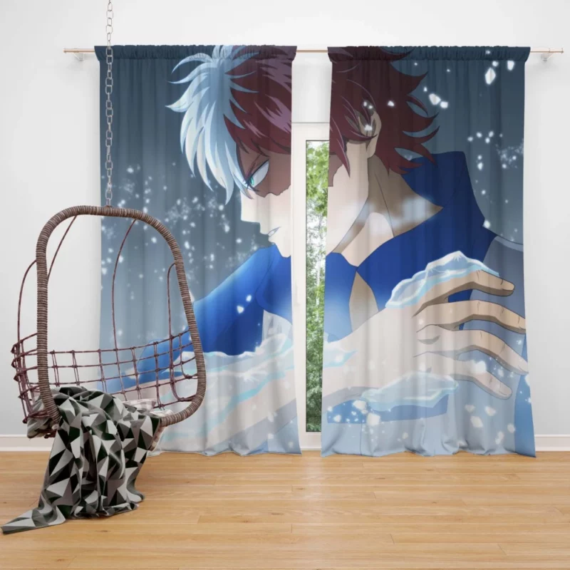 Shoto Todoroki Frozen Power Anime Curtain