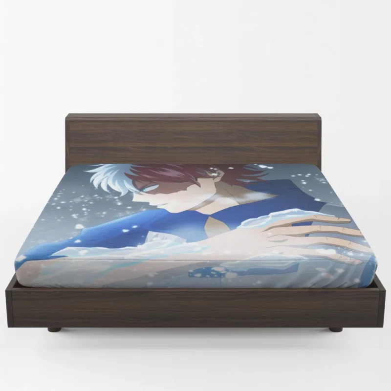 Shoto Todoroki Frozen Power Anime Fitted Sheet 1