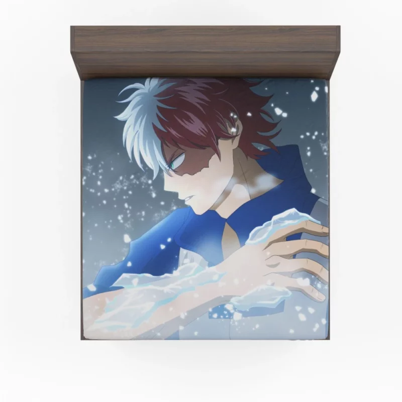 Shoto Todoroki Frozen Power Anime Fitted Sheet