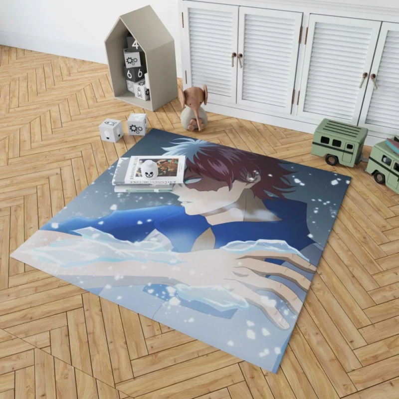 Shoto Todoroki Frozen Power Anime Rug 1