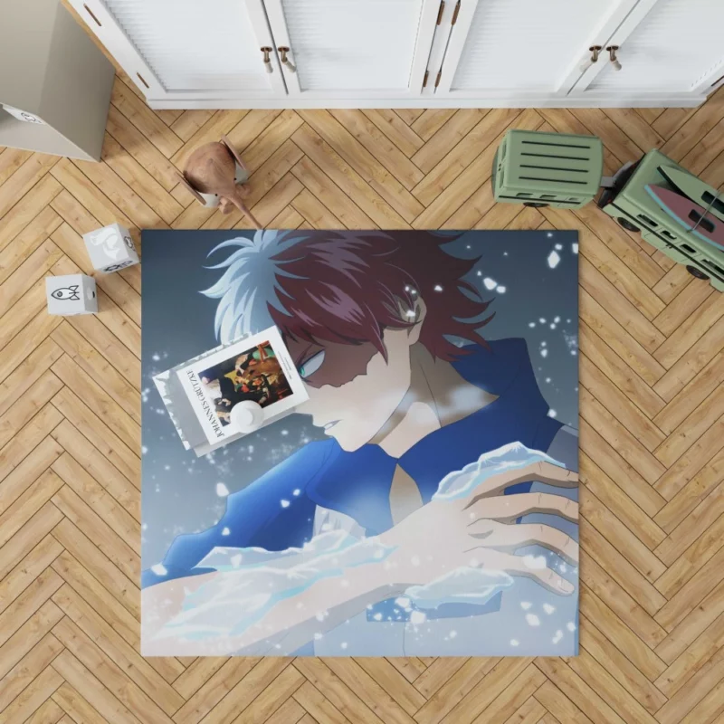 Shoto Todoroki Frozen Power Anime Rug