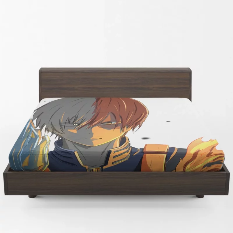 Shoto Todoroki Half Hot Half Cold Anime Fitted Sheet 1