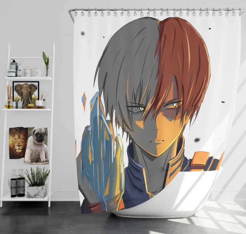 Shoto Todoroki Half Hot Half Cold Anime Shower Curtain