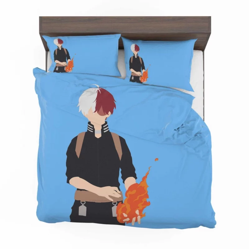 Shoto Todoroki Half-and-Half Quirk Anime Bedding Set 1