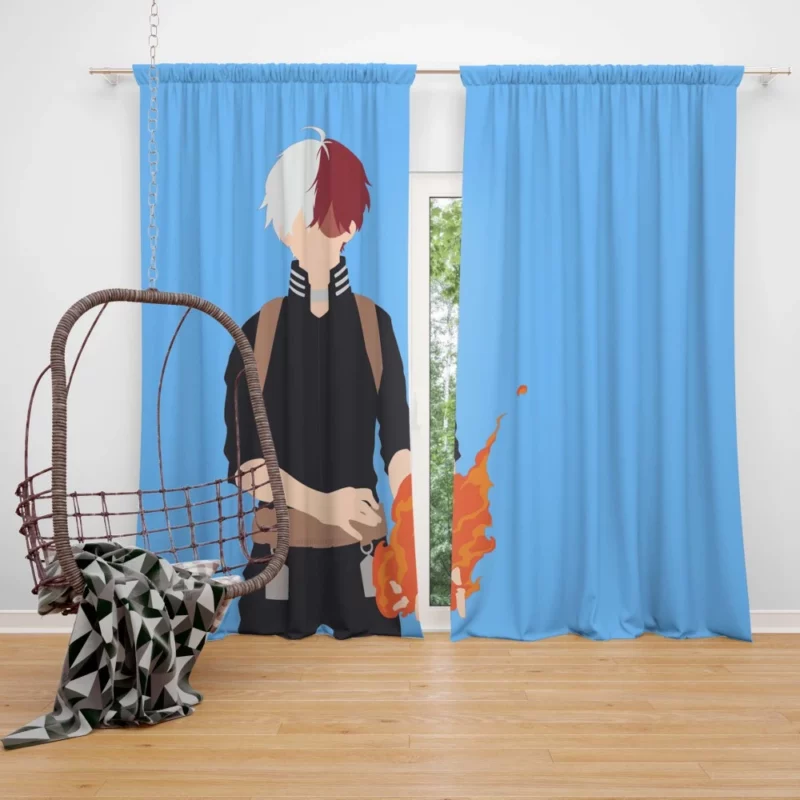 Shoto Todoroki Half-and-Half Quirk Anime Curtain