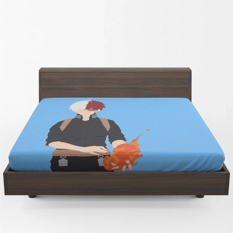 Shoto Todoroki Half-and-Half Quirk Anime Fitted Sheet 1